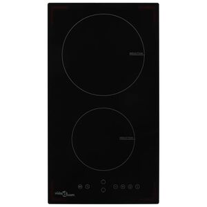 vidaXL Induktioliesi 2 poltinta kosketushallinta lasi 3 500 W