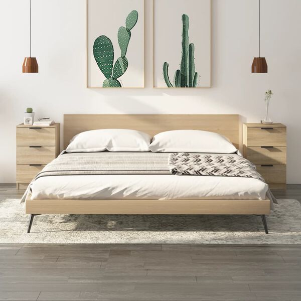 vidaXL Yöpöydät 2 kpl Sonoma-tammi 40x36x65 cm