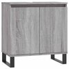 vidaXL Kylpyhuoneen kaappi harmaa Sonoma 58x33x60 cm tekninen puu