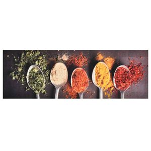 vidaXL Keitti&ouml;n pest&auml;v&auml; lattiamatto Spoons 45x150 cm