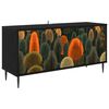 vidaXL TV-kaappi ZAANDAM 102 x 33 x 51 cm Musta tammi Tekninen puu