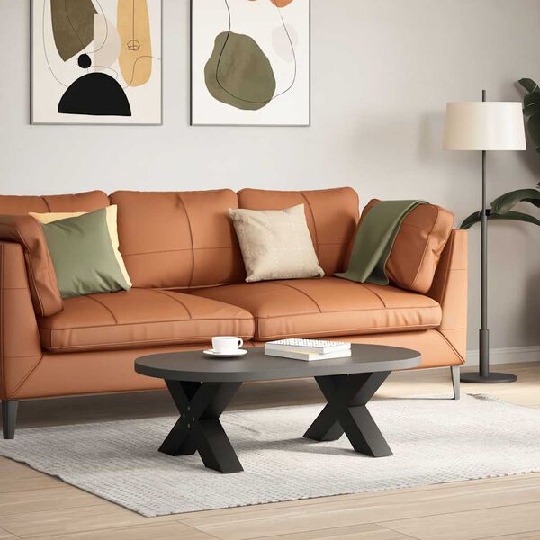 vidaXL Sohvap&ouml;yd&auml;n jalat X-muotoiset 2 kpl musta 60x(30-31) cm ter&auml;s