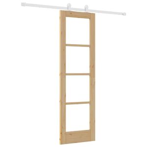 vidaXL Liukuovi ORKDAL 61 x 198,5 cm T&auml;ysi m&auml;nty ja lasi Luonnollinen