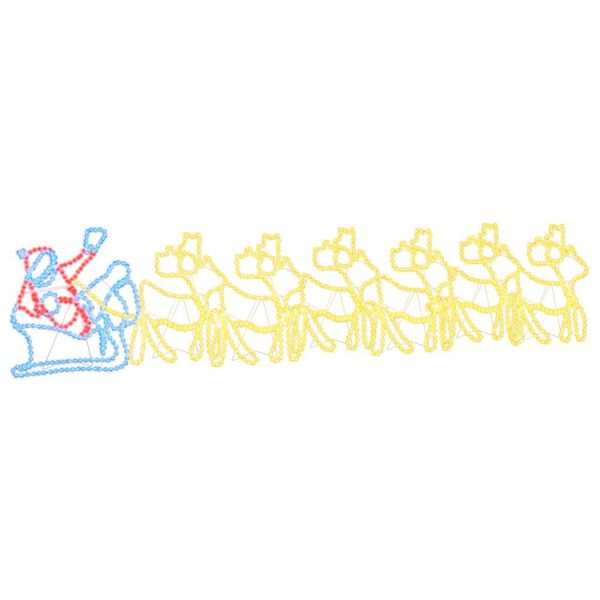 vidaXL LED-joulukoriste Monivärinen 69 x 79 cm Polyvinyylikloridi