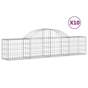 vidaXL Kaarevat kivikorit 10 kpl 200x30x40/60 cm galvanoitu rauta