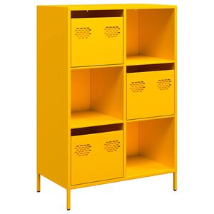 vidaXL Highboard Sinapinkeltainen 68x39x103,5 cm Ter&auml;s