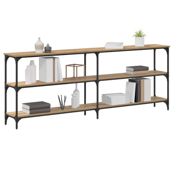 vidaXL Konsolip&ouml;yt&auml; artesaani tammi 200 x 29 x 75 cm