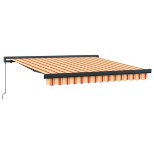 vidaXL Vedett&auml;v&auml; markiisi Keltainen ja oranssi 300 x 250 cm