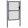 vidaXL Verkkoportti puutarhaan galvanoitu ter&auml;s 100x125 cm harmaa