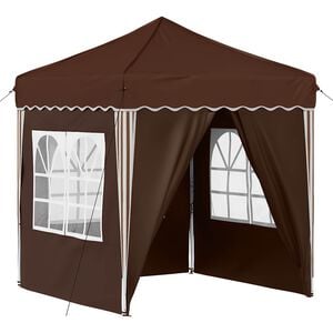 vidaXL Pop-up Juhlateltta 195 x 195 x 245 cm Ruskea Oxford-kangas
