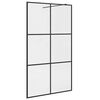 vidaXL Walk-in suihkun sein&auml;ke kirkas ESG-lasi 115x195 cm musta