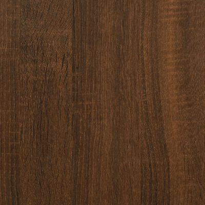 vidaXL Työpöytä hyllyillä ruskea tammi 105x50x90 cm tekninen puu/rauta