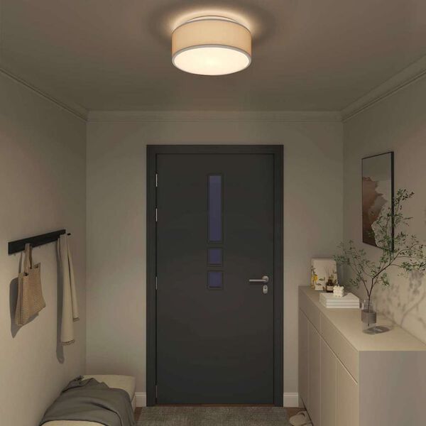 vidaXL Kattovalo valokeiloilla Harmaa 38 x 38 x 13,5 cm kangas