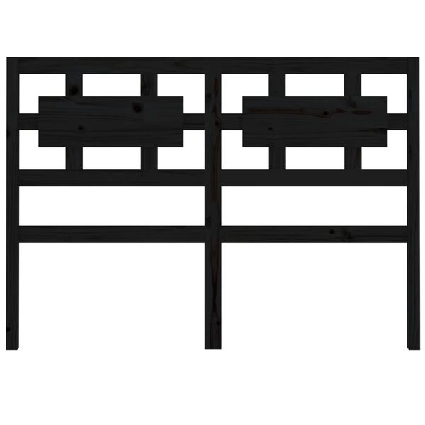 vidaXL Sängynpääty musta 205,5x4x100 cm täysi mänty