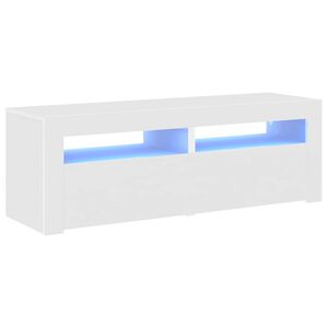 vidaXL TV-taso LED-valoilla valkoinen 120x35x40 cm