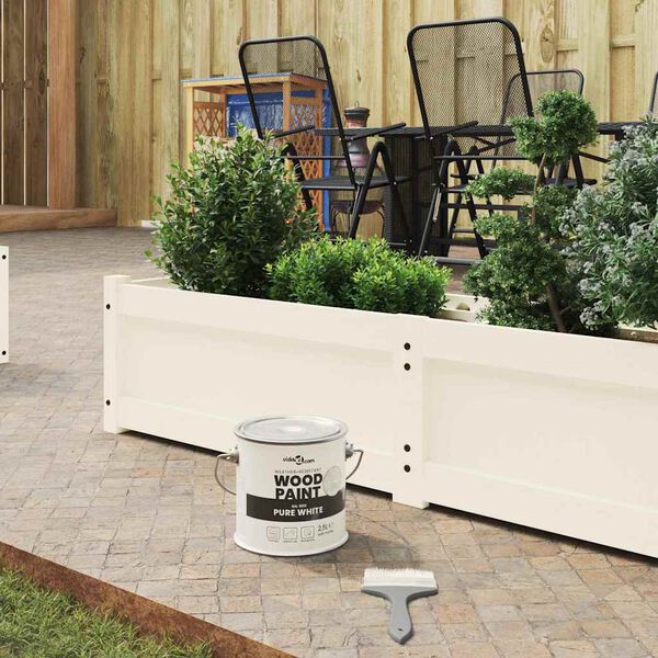 vidaXL Puumaali Valkoinen 16,5 x 16,5 x 16 cm Sein&auml;taideteos