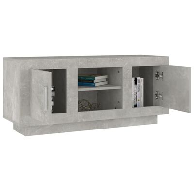 vidaXL TV-taso betoninharmaa 102x35x45 cm tekninen puu