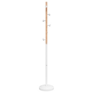 vidaXL Naulakko valkoinen 177 cm jauhemaalattu rauta