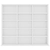 vidaXL CD-hylly valkoinen 100x23x89,5 cm tekninen puu