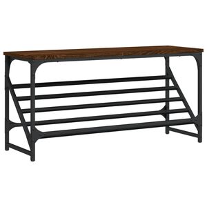 vidaXL Kenk&auml;teline ruskea tammi 90x30x45 cm tekninen puu