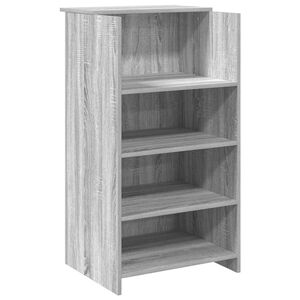 vidaXL Vastaanottop&ouml;yt&auml; harmaa sonoma 55x50x103,5 cm suunniteltu puu