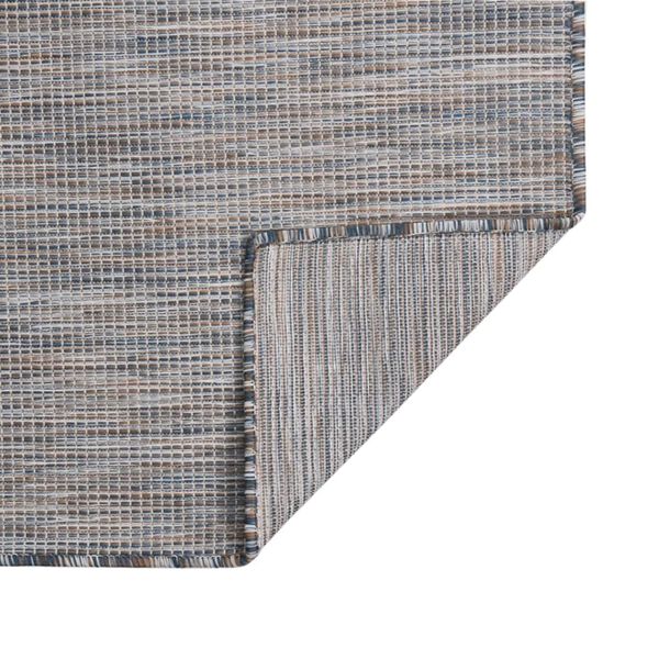 vidaXL Ulkomatto Flatweave 80x150 cm ruskea ja sininen