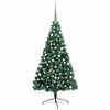vidaXL Tekojoulukuusi puolikas palloilla esivalaistu vihr. 210 cm PVC