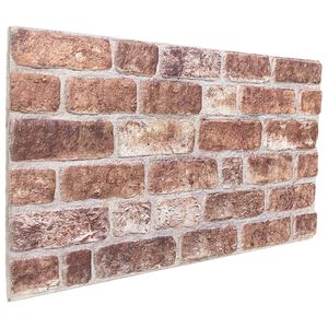 vidaXL Sein&auml;paneelit 10 kpl 100 x 50 cm Ruskea EPS vaahtomuovi