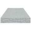 vidaXL Kelluvat sein&auml;hyllyt 4 kpl betoninharmaa 60x23,5x3,8 cm MDF