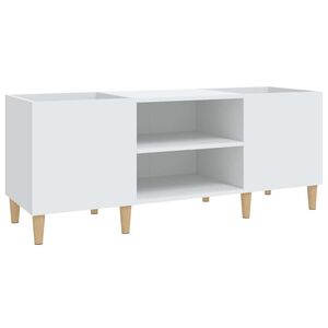 vidaXL Levykaappi valkoinen 121x38x48 cm tekopuusta