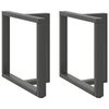vidaXL Ruokap&ouml;yd&auml;n jalat T-muotoiset 2 kpl antrasiitti 70x35x(72-73) cm ter&auml;s