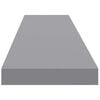 vidaXL Kelluvat sein&auml;hyllyt 4 kpl harmaa 120x23,5x3,8 cm MDF