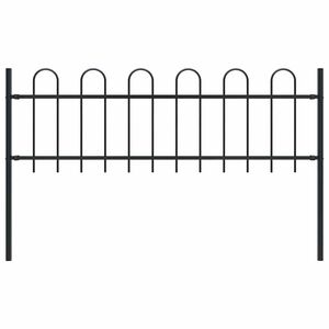 vidaXL Puutarha-aita BOXTEL kaarella ter&auml;s 181x60 cm musta