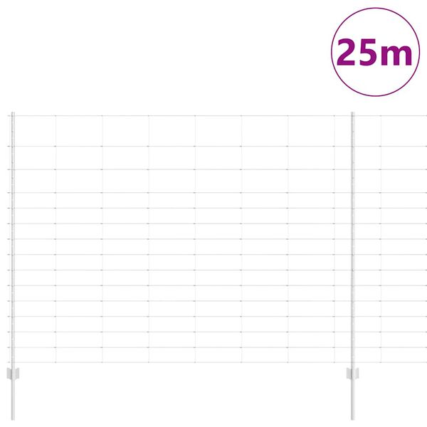 vidaXL Aita ja Tuki Hopea 1,6 x 25 m Ter&auml;s