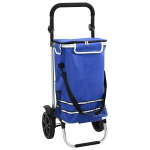 vidaXL Ostoskori Sininen 36,5 x 46,5 x 100,5 cm Oxford-kangas