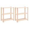 vidaXL 3-kerroksiset varastohyllyt 2 kpl 80x38x90 cm t&auml;ysi m&auml;nty 150kg