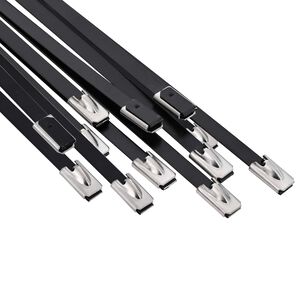 vidaXL Kaapelinsite 12 kpl 4,6 x 400 mm Musta