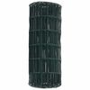 vidaXL Euroaita Vihre&auml; 0,6 x 50 m PVC-pintainen rauta