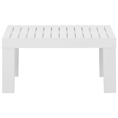 vidaXL Puutarhan sohvapöytä muovi valkoinen