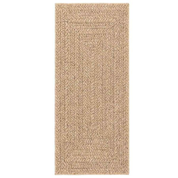 vidaXL Matto ZIZUR beige 80x200 cm juuttityyli sis&auml;- ja ulkok&auml;ytt&ouml;&ouml;n