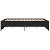 vidaXL S&auml;ngynrunko musta 120x190 cm tekninen puu ja metalli