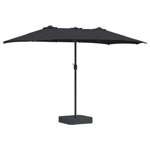 vidaXL Puutarhavarjo Musta 385 x 209 x 244 cm Polyesteri ja ter&auml;s