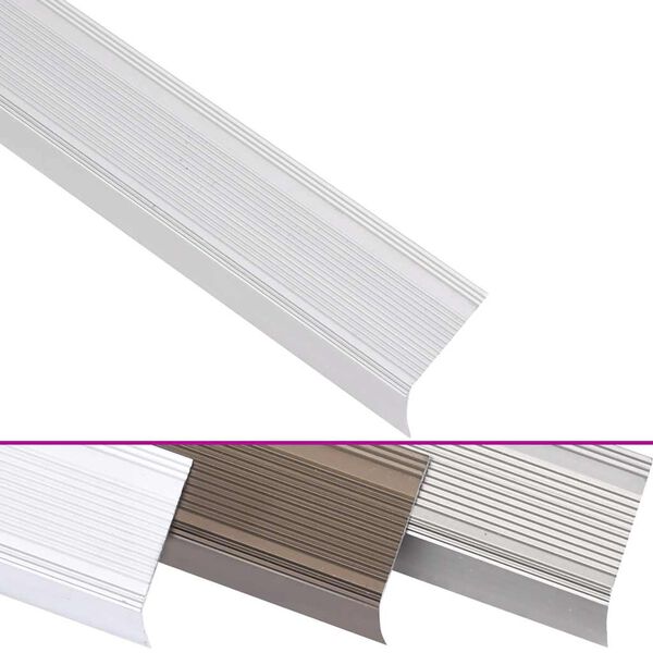 vidaXL Portaikon suojukset L-muotoiset 5 kpl alumiini 100 cm hopea