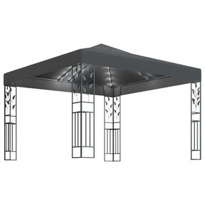 vidaXL Huvimaja LED-valonauhoilla 3x3 m antrasiitti