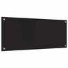 vidaXL Keittiön suojapaneeli Musta 100 x 40 cm karkaistu lasi