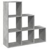 vidaXL Huoneenjakaja&nbsp;3 tasoa&nbsp;betoninharmaa 99x29x99 cm tekninen puu