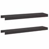 vidaXL Puutarhan reunusprofiili 2 kpl 100 x 20 x 5 cm Ter&auml;s Musta