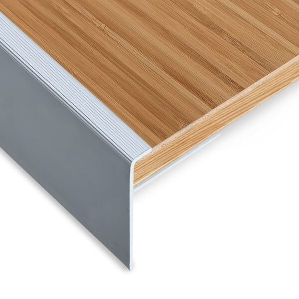 vidaXL F-muotoiset portaikon suojukset 15 kpl alumiini 134 cm hopea