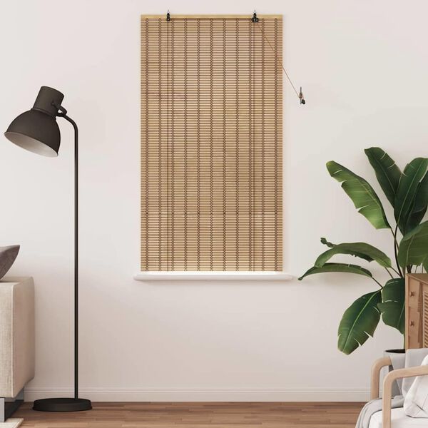 vidaXL Rullaverho verhoilla Luonto 80 x 220 cm Bambu