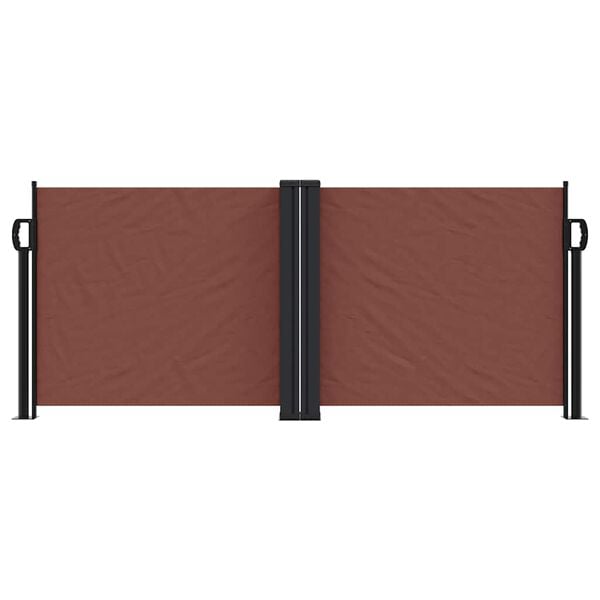 vidaXL Sis&auml;&auml;nvedett&auml;v&auml; sivumarkiisi 100x600 cm ruskea